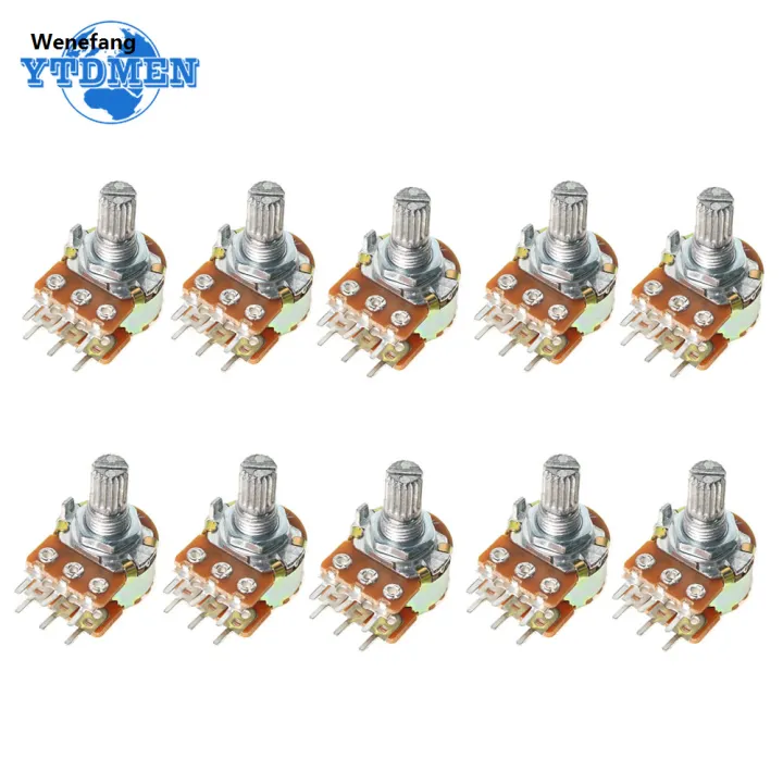 Wenefang%205PCS%20WH148%20B1K%20B2K%20B5K%20B10K%20B20K%20B50K%20B100K%20B500K%206%20Pin%20Shaft%2015mm%20High%20Quality%20Amplifier%20Dual%20Stereo%20Potentiometer%2010K%201K%205K%2050K%20100K%201M%20Ohm%20-%20Image%206