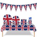 Tablecover Napkins Great Britain Royal Queens Jubilee Party Supply Union Jack British Flag Tableware Tableware Decorations. 