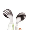 Soft Cute Silicon Handle Baby Spoon and Fork. 