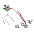 ARELENE 6 Pieces Guitar String Tuning Key Pegs/ Knobs with Pots for Strat Guitar PreWired 1 Volume 2 Tone Control. 