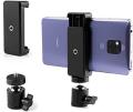 Tripod Mount Adapter| Tripod Mobile Holder|Tripod Phone Mount| Smartphone Clip Clipper 360 Degree For Taking Magic Video Shots & Pictures. (Phone Holder Clip and Ball Head). 