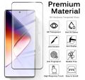 BLKNAIM (3IN1) For infinix Note 40/infinix Note 40Pro 4G Full screen tempered film tempered glass film + carbon fiber back film + lens film. 