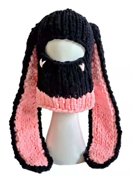 Masala%20Beads%20Harajuku%20Y2K%20Lovely%20Long%20Rabbit%20Bunny%20Mask%20Beanie%20Hat%20Women%20Winter%20Thicken%20Warm%20Windproof%20Knitted%20Caps%20Streetwear%20-%20Image%202