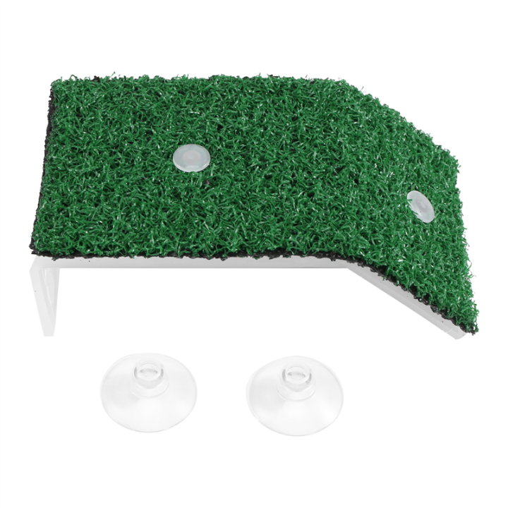 Turtle Basking Platform, Grass Turtle Ramp for Turtle Tank, Reptile S ...