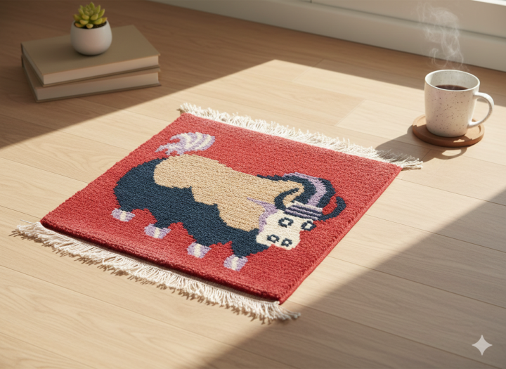 Handknotted%20Nepali%20Woollen%20Carpet,60%20Knots%2045%20Cm%20x%2045%20Cm%20-%20Image%202