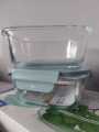 1Pcs Oven Safe Breakage Scratch Proof Borosilicate Glass Lunch Box With Air Tight Lid 800ml. 