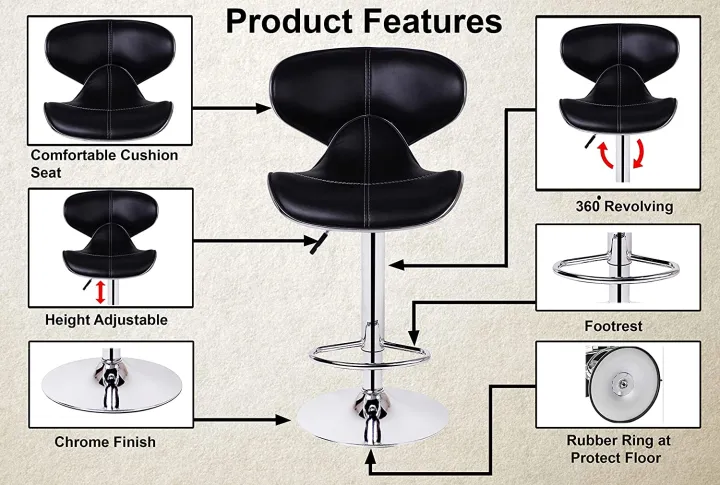 Fancy%20Black%20Bar%20Chair%20With%20Height%20Adjustable%20and%20Full%20Rotating%20Seat%20Top%20-%20Image%205