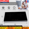 Swifton  Double 2 Induction Cooktop  Anti overflow Protection System Keep Warm Child Lock Timer SN-i20DH. 