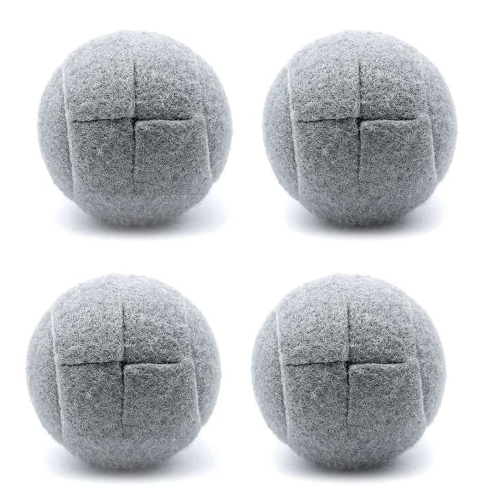 NXFDSIOZ 4 PCS Precut Walker Tennis Ball for Furniture Legs and Floor Protection, Heavy Duty Long Lasting Felt Pad Covering,Grey