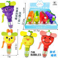 Cartoon Hand Pressed Hand Crank Fruit Bubble Fan Student Portable Handheld Small Internet Celebrity Kids Fan. 