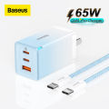 Baseus 65W GaN5 Pro Charger Quick Charge 4.0 3.0 Type C PD USB Charger Portable Fast Charger For Laptop Tablet Phone. 