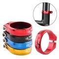 Bike Parts Aluminum Alloy Bike Seat Post Clamp Ultralight Screw Lock Bicycle Seatpost Clamp Colorful 34.9mm Quick Release Clamp MTB. 