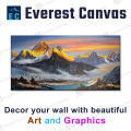 Single Panel Mountain Art Painting Print  | Extra Small Small Medium Large Extra Large | Fiber Frame With Glass |. 