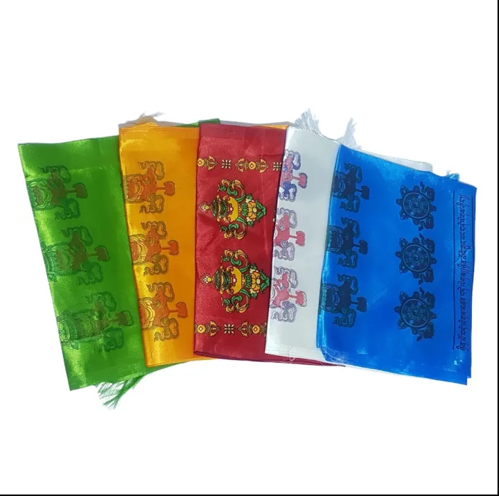 Traditional%20Tibetan%20Printed%20Prayer%20Khada,%20Tibetan%20Lucky%20Blessing%20Khata%20Ceremonial%20Scarf,%20Eight%20Auspicious%20Symbols%20Scarf,%205%20Color%20Khata%20-%20Image%202