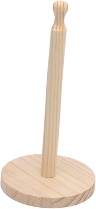 Wooden Tissue Roll Holder/Tissue Holder Table Decoration Roll Stand Wooden Kitchen Roll Holder Free Standing Paper Towel Holder Creative Tissue Holder For Bathroom And Kitchen Brown