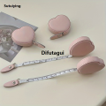 Difutagui Sutuiying 1pc, Household Clothing Tape Measure, Pink Heart Tape Measure, New Sales promotion Soft Leather Tape Measure For Cutting, Waist Measurement. 