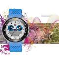TVG genuine fashion multifunctional electronic watch men and women students watch sports watch waterproof luminous watch (White). 