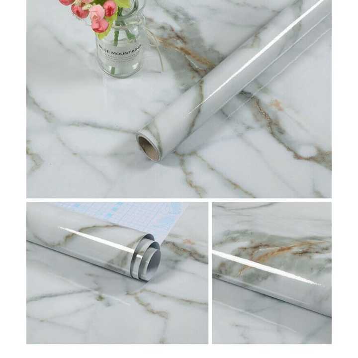 Oil Proof Kitchen Marble Self Adhesive Sticker - 3M x 61cm