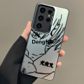 NEW Dengfei New style Inuyasha Japanese Anime Phone Case For Samsung S24 S23 S22 S21 Note S20 FE Ultra Plus Colored Silver Plated Inside Cover. 