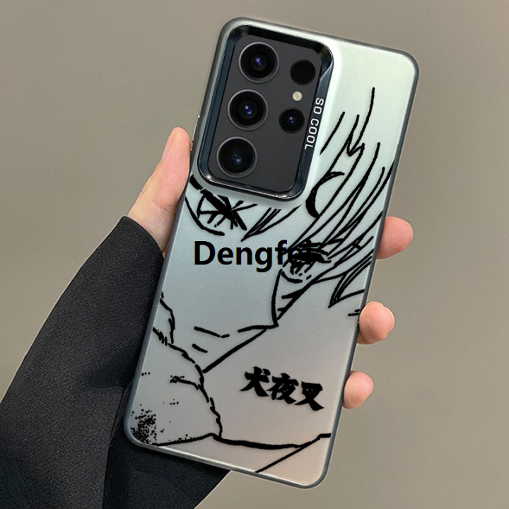 NEW%20Dengfei%20New%20style%20Inuyasha%20Japanese%20Anime%20Phone%20Case%20For%20Samsung%20S24%20S23%20S22%20S21%20Note%20S20%20FE%20Ultra%20Plus%20Colored%20Silver%20Plated%20Inside%20Cover%20-%20Image%205