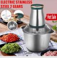 Electromax Stainless Steel Electric Vegetable Chopper And Meat Grinder Food Processor- 2.5 Lit. 