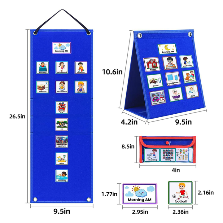 Visual%20Schedule%20for%20Kids%20Daily%20Routine%20Chart%20with%2070%20Cards%20Felt%20Autism%20Learning%20Behavioral%20Tool%20for%20School%20-%20Image%202