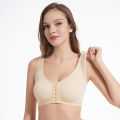 Women Post Surgical Surgery Front Open Full Support Recovery Bra Non-padded Wire Free Post Breast Augmentation Operative Bra ZHANGNA. 