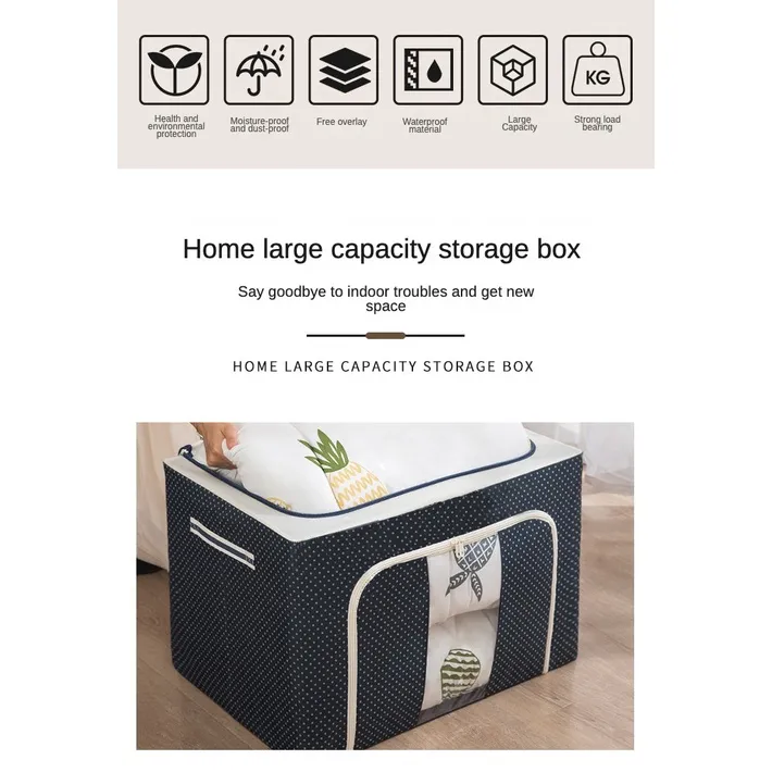 2pc%20Extra%20Large%20100L%20Wardrobe%20Space%20Savers%20Clothes%20Organizing%20Storage%20Box%20Portable%20Folding%20Box%202%20Side%20Chain%20Window%20Lockable%20%7C%20Storage%20Space%20Saver%20-%20Image%205