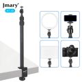JMARY MT-49 Adjustable Table Clamp Tabletop Stand – 3-Section Adjustable Height, 360° Swivel Head, Clamp Mount, 1/4” Screw for Camera/Phone/Light. 