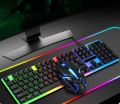 Luminous Rainbow RGB Back-lit Gaming Keyboard Mouse Combo. 