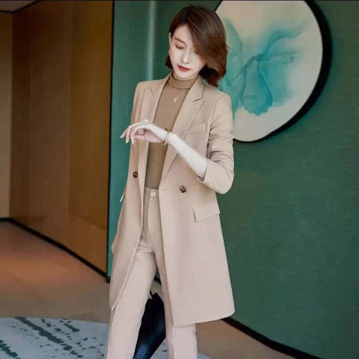 Boss%20Lady%20Single%20Button%20Classic%20Brown%20Formal%20Coat%20And%20Pant%20Set%20For%20Women%20-%20Image%206