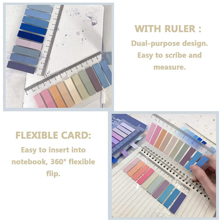 fasdaga%202400%20Pcs%20Sticky%20Index%20Tabs,%204%20Sheets%20Morandi%20Strip%20Index%20Tabs,%20Writable%20Page%20Sticky%20Notes%20with%20Ruler%20for%20Page%20Marking%20-%20Image%206