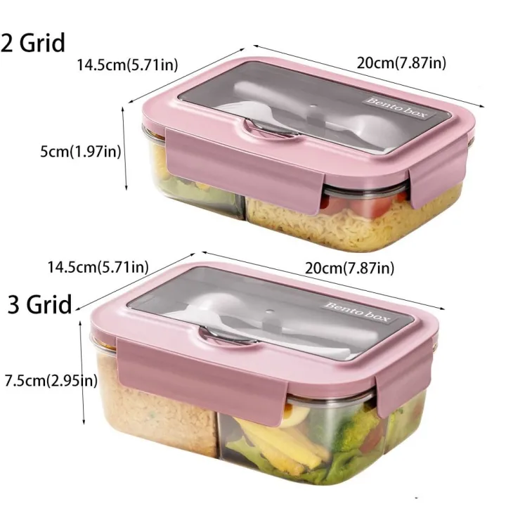 Container%20Plastic%20Microwave%20Plus%20Cutlery%202/3%20Compartment%20Lunch%20Box%20with%202025%20New%20Spoon%20and%20Fork%20Leak%20Proof%20Lunch%20Heat%20Tolerance%20Picnic%20Box%20Worker%20-%20Image%202