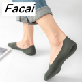 Facai Profesional Socks ice silk anti-odor set / double ECMLN3 2025 men's boat socks anti-fall low-cut cotton sole invisible. 