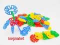 Geometry Snowflakes Interlocking Building Blocks Set, Educational Construction Toy for Creative Learning & Cognitive Development. 