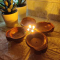 Water Sensor Magic Diya - Set of 8 - LED Lights Electric Diya For Decorations | Golden Colored Lights |. 
