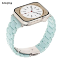 Sutuiying Women Slim Resin Band For Apple Watch 38mm 40 41mm 42 44 45mm Girl Colorful Strap For iWatch Series 9 8 7 6 5 se 4 3 ultra 49mm. 