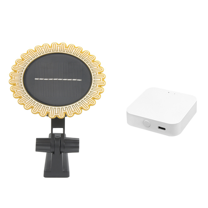 CGearuppt Zigbee WiFi Tuya Sunlight Rain Sensor Solar Charging Real-Time Rainwater Detector Life App Controlled for House Outdoor