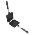 Portable Aluminum Alloy Sandwich Pan Removable Double Sided Double Sided Frying Pan Flat Bottom Non Stick Panini Pan Tourist Picnic. 