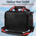 FTTH Optical Fiber Tool Kit Bag Black Optical Fiber Tool Bag for VFL Power Meter , Optical Power Meter, Red Light Pen, Network Tool Storage Bag. 