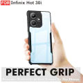 Only for Infinix Hot 30i Bumper Case - Back Hard Transparent Clear Shockproof TPU Phone Cover. 