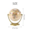 Retro Rotating World Globe Earth Antique Desktop Decor Geography Educational Learning Map School Supplies. 