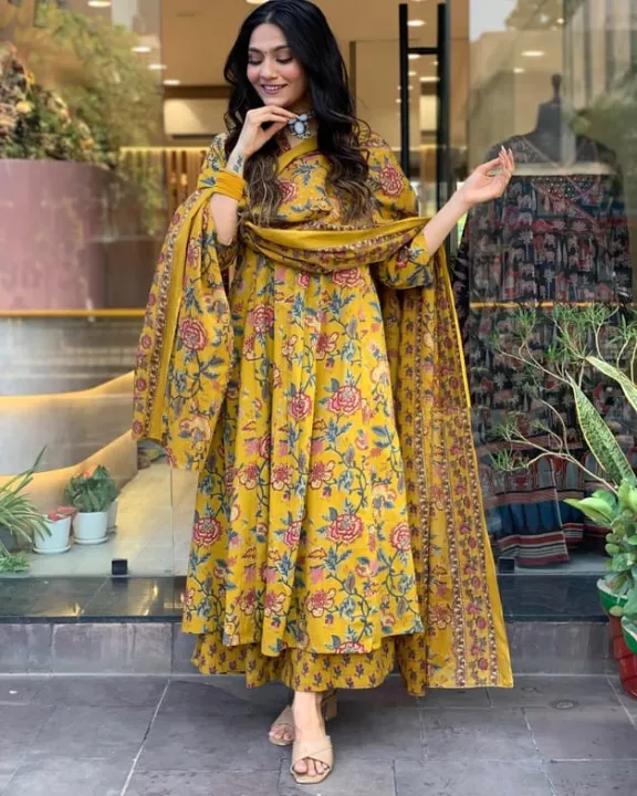 Fabdale%203%20Piece%20Floral%20Print%20Viscose%20Rayon%20Kurta%20Suruwal%20Set%20with%20Dupatta%20%7C%20Salwar%20Suit%20for%20Women%20(DVST-009)%20-%20Image%203