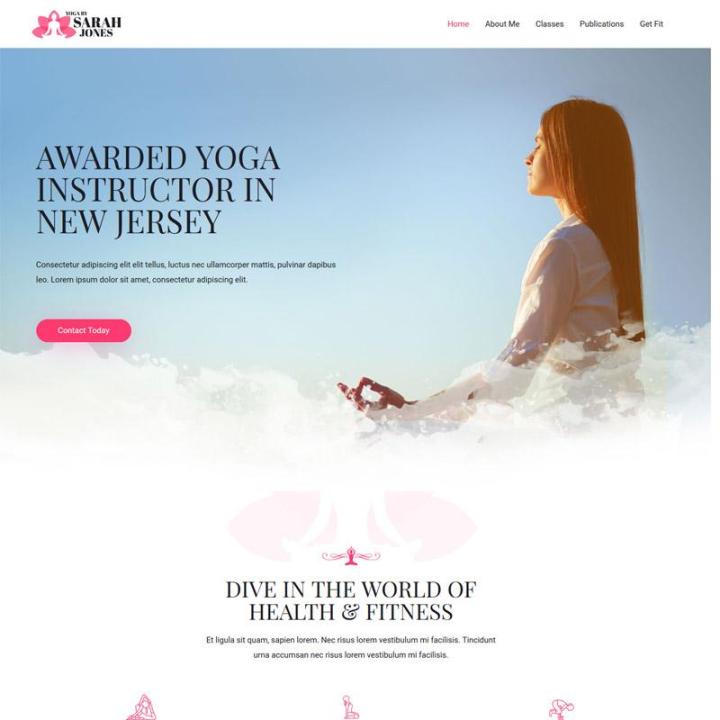 500Mb Web Hosting With Beautiful Yoga Dynamic Website - Code 50