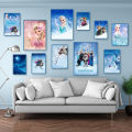 HD canvas painting, elsa children's room, Ni Frozen, home miniso, excellent disting, living room, bedroom art poster, anna and wall decoration murals. 