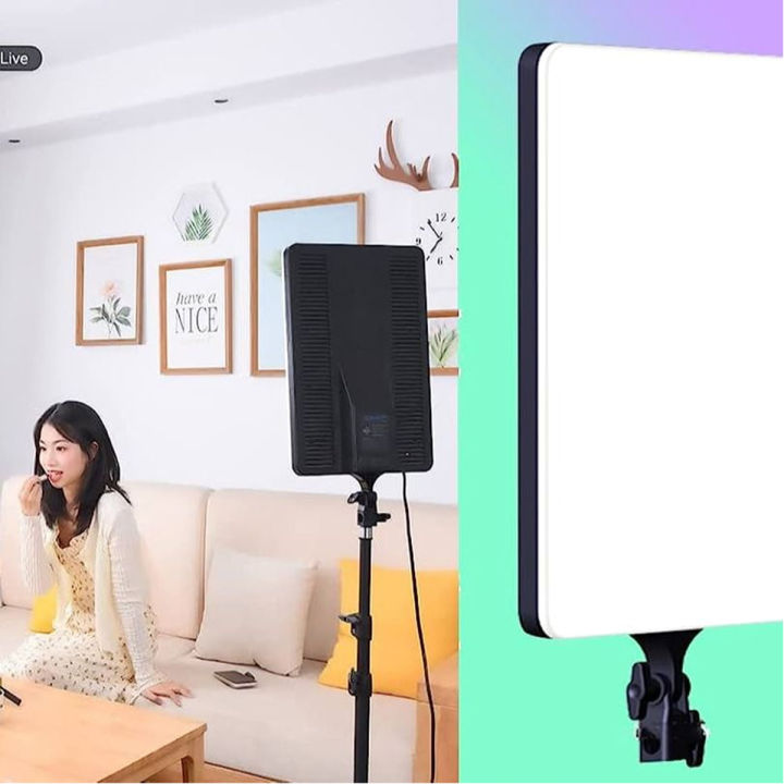 RL-24%20LED%20Video%20Light%20Panel%20Light%20With%20Tripod%20Square%20Diffuser%20Light%20With%20Stand%20Photography%20Lamp%20-%20Image%203