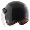 AXOR JET RETRO GLOSS BLACK HALF FACE MOTORCYCLE HELMET | RIDERS CHOICE NEPAL. 