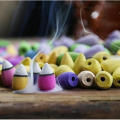 120 Pcs/Packet Backflow Incense Cones Natural Smoke Cones for Backflow Incense Burner. 