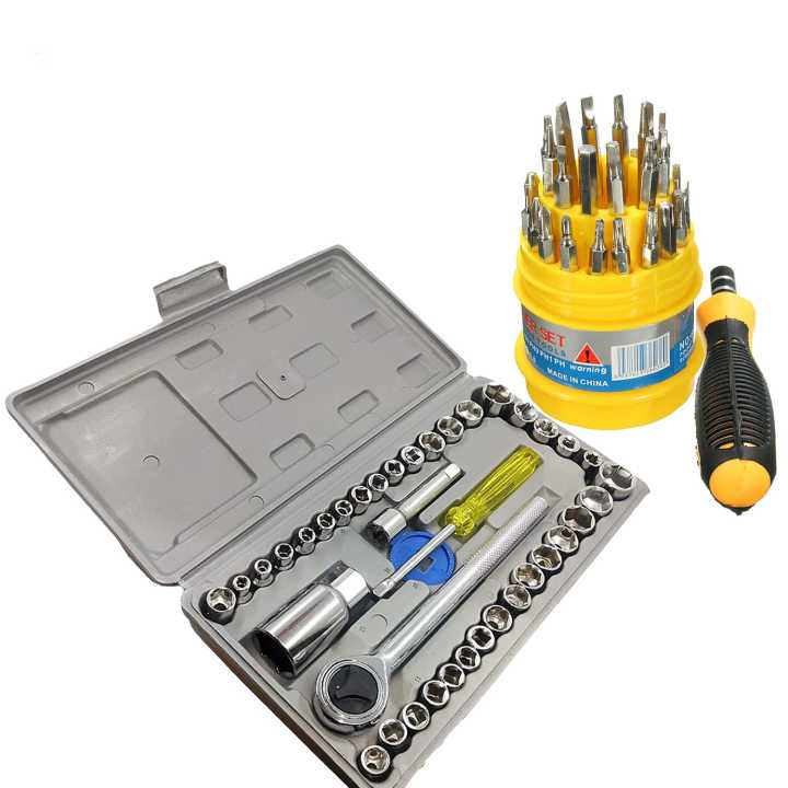 40 in 1 Pcs Wrench Tool Kit & Screwdriver & Socket Set Combo