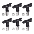 6Pcs Sprayer Tips with Seals Accessories Air-Less Tip Black, Air-Less Paint Sprayer Tips Replacement Parts for Most Spraying. 